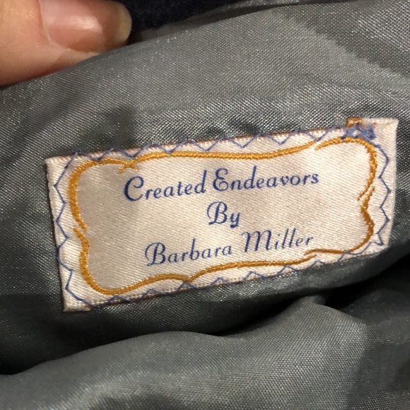 Vintage CREATED ENDEAVORS by BARBARA MILLER Fabric Beaded Shoulder Bag - Picture 6 of 11